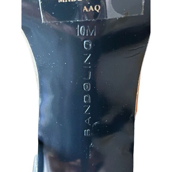 Bandolino -Lala- Bronze Open Toe Leather Pumps With Ankle Steps Women’s Size 10 - Picture 14 of 15